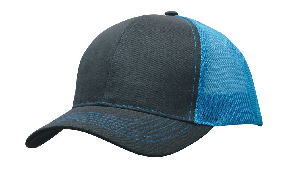 Headwear Brushed Cotton with Mesh Back Cap (4002)