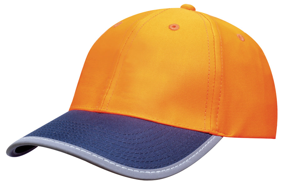 Headwear Luminescent Safety Cap with Reflective Trim (3021)