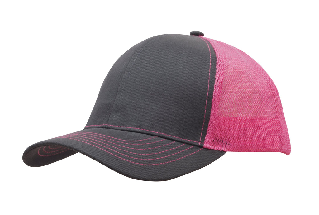 Headwear Brushed Cotton with Mesh Back Cap (4002)