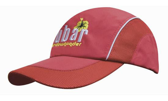 Headwear Spring Woven Fabric with Mesh to Side Panels and Peak (3802)