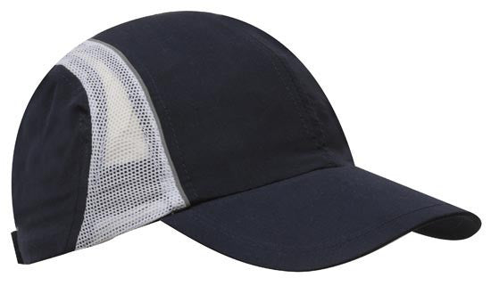 Headwear Micro Fibre & Mesh Sports Cap with Reflective Trim Cap (3814)