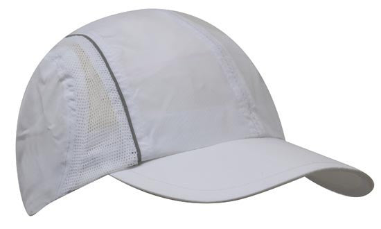 Headwear Micro Fibre & Mesh Sports Cap with Reflective Trim Cap (3814)