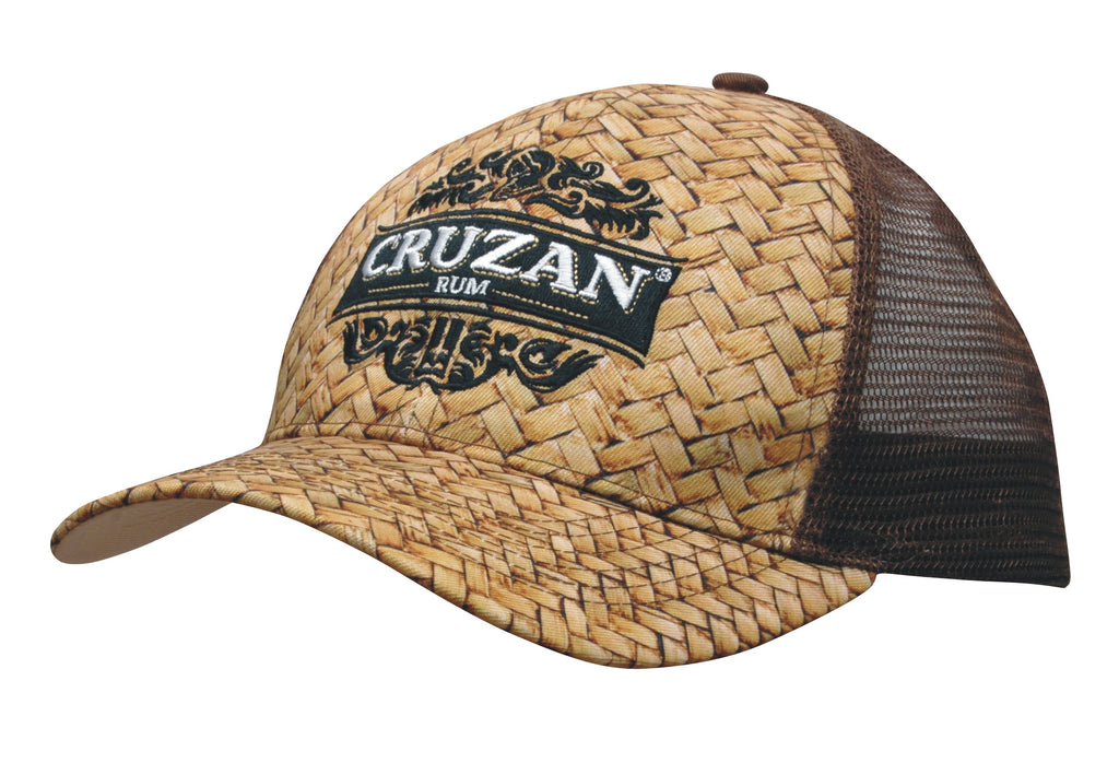 Headwear Cane Print with Mech Back (3999)