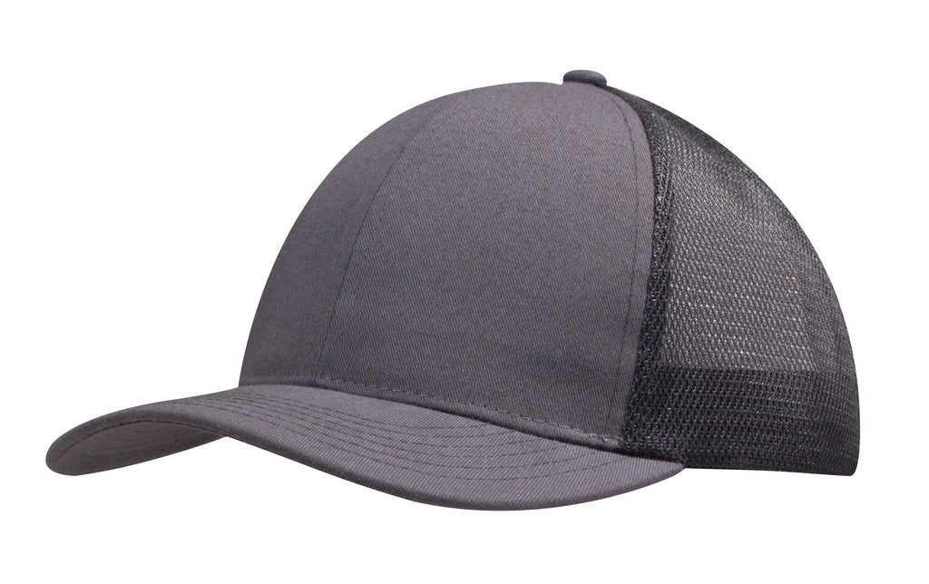 Headwear Brushed Cotton with Mesh Back Cap (4002)