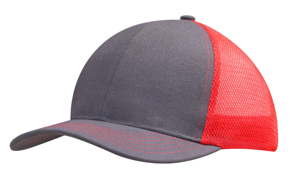 Headwear Brushed Cotton with Mesh Back Cap (4002)