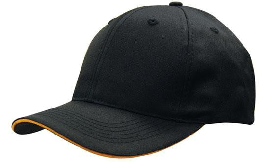 Headwear Breathable Poly Twill with Sandwich Trim Cap (4009)