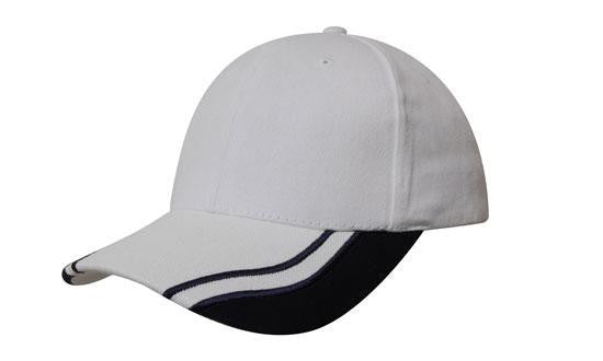 Headwear Brushed Heavy Cotton with Curved Peak Inserts (4073)