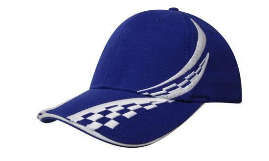 Headwear-Headwear Brushed Heavy Cotton with Swirling Checks & Sandwich Cap--Uniform Wholesalers - 5