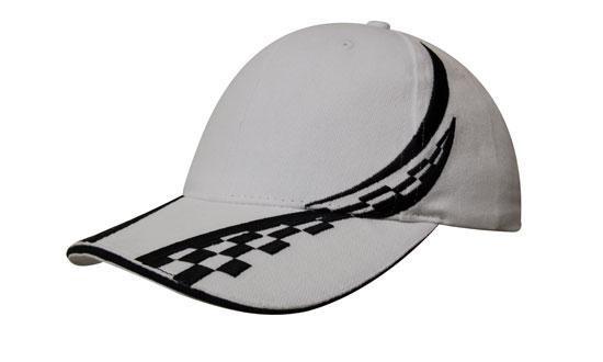 Headwear-Headwear Brushed Heavy Cotton with Swirling Checks & Sandwich Cap--Uniform Wholesalers - 6