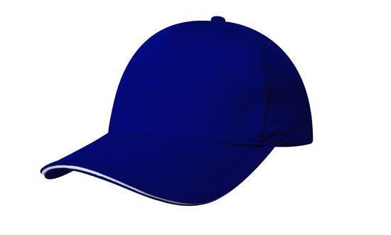 Headwear-Headwear Deluxe Bull Denim Cotton Twill with Sandwich Trim Cap-Royal/White / Free Size-Uniform Wholesalers - 9