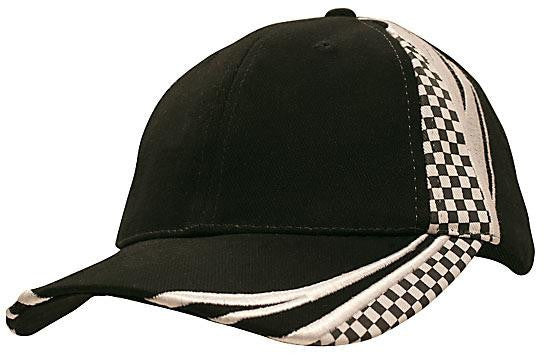 Headwear Brushed Heavy Cotton with Embroidery & Printed Checks (4083)