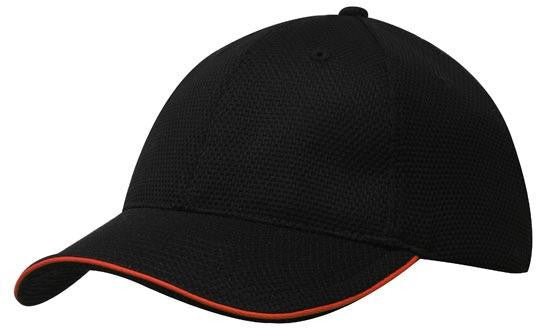 Headwear Double Pique Mesh with Open Sandwich Cap (4185)