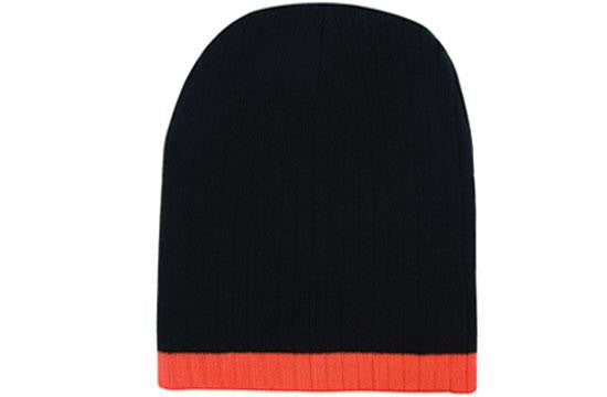 Headwear Two Tone Cable Knit Beanie - Toque (4195)