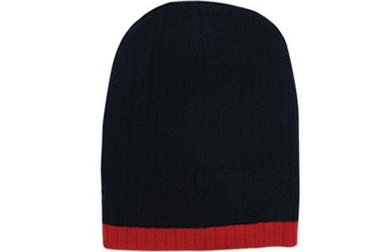 Headwear Two Tone Cable Knit Beanie - Toque (4195)