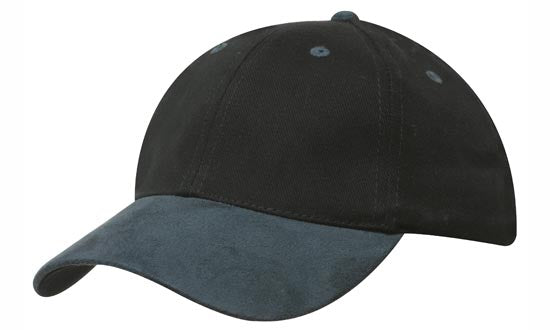 Headwear Brushed Heavy Cotton with Suede Peak Cap (4200)