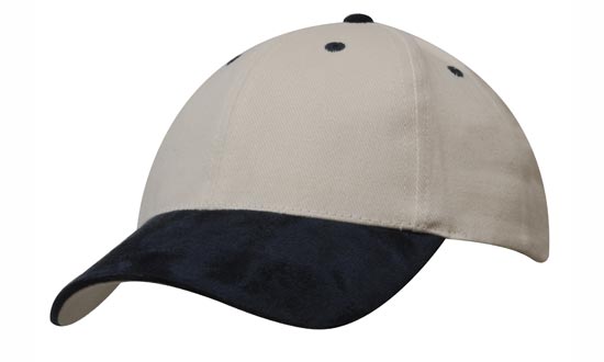 Headwear Brushed Heavy Cotton with Suede Peak Cap (4200)