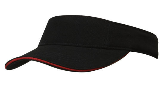 Headwear Brushed Heavy Cotton Visor Cap (4230)