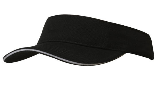 Headwear Brushed Heavy Cotton Visor Cap (4230)