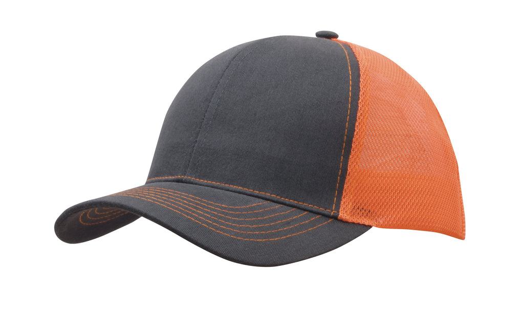 Headwear Brushed Cotton with Mesh Back Cap (4002)