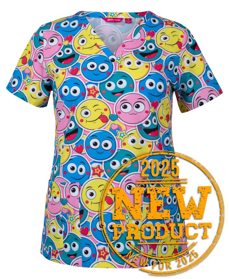 JB's Ladies Scrubs Top Printed (4STP1)