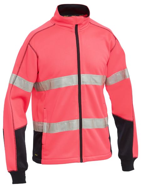 Bisley Men's Taped Hi Vis Zip Front Fleece (BK6611T)