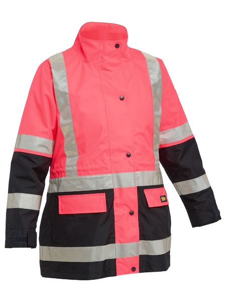 Bisley Women's Taped Hi Vis 5 In 1 Rain Jacket (BKL6975)