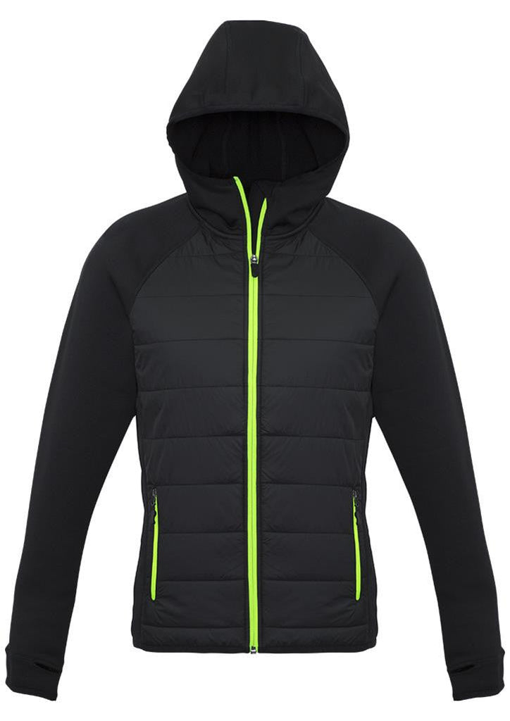 Biz Collection-Biz Collection Ladies Stealth Tech Hoodie-Black/Lime / XS-Corporate Apparel Online - 2