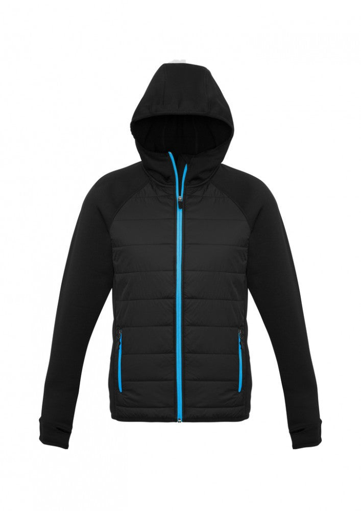 Biz Collection-Biz Collection Mens Stealth Tech Hoodie-Black/Cyan / XL-Corporate Apparel Online - 4