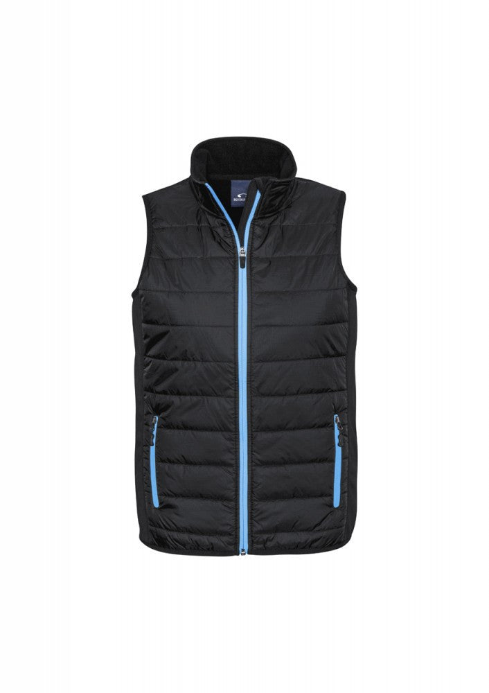 Biz Collection-Biz Collection Stealth Mens Vest-S / BLACK/CYAN-Corporate Apparel Online - 2