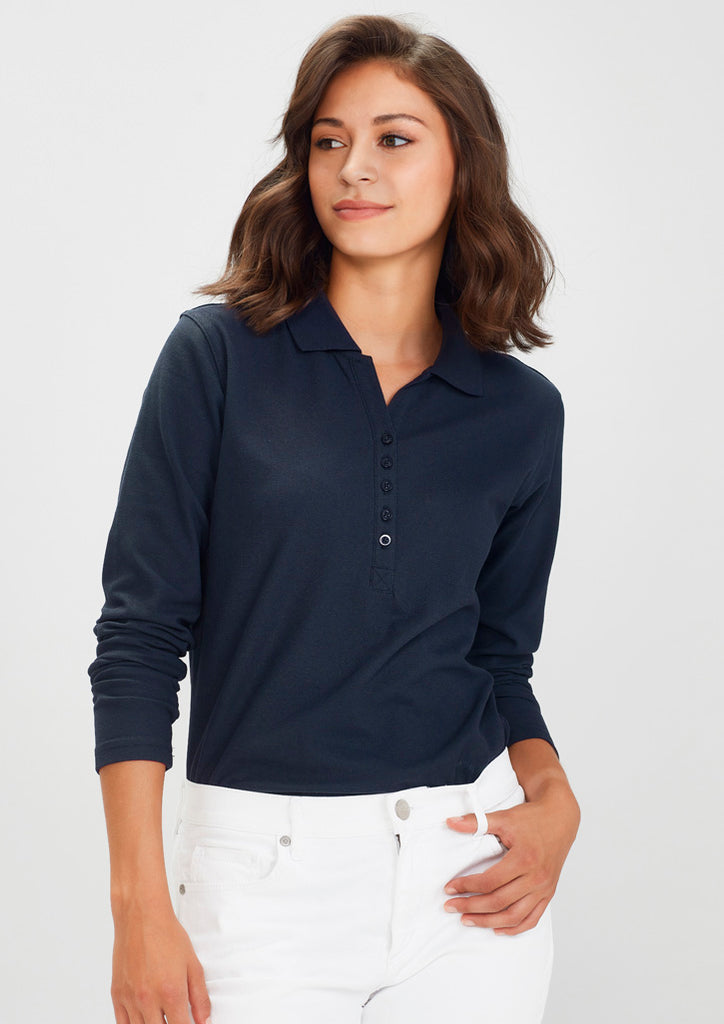 Biz Collection Womens Crew L/S Polo (P400LL)