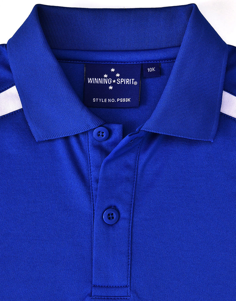 Winning Spirit Kids Sustainable Poly/Cotton Contrast SS Polo (PS93K)