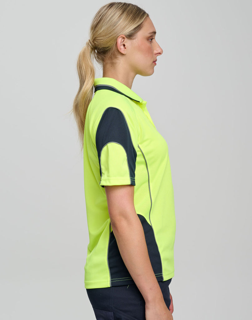 Winning Spirit CoolDry Hi-Vis Mini Waffle Safety Polo (SW71)