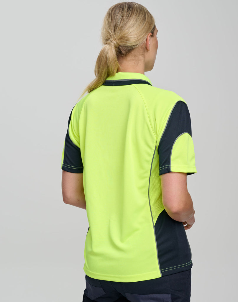 Winning Spirit CoolDry Hi-Vis Mini Waffle Safety Polo (SW71)