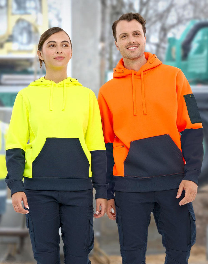 Winning Spirit Hi-vis Two Tone Water Resistant Fleece Hoodie (SW91)