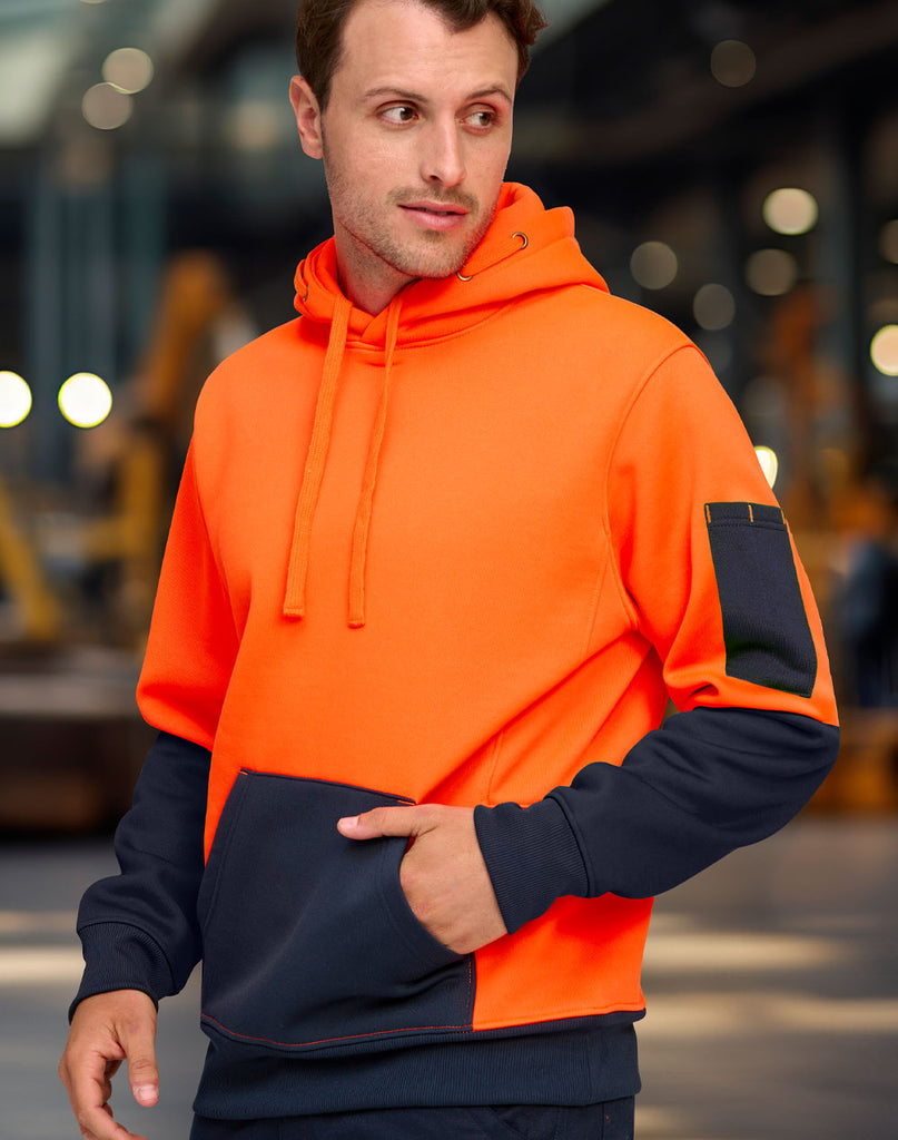 Winning Spirit Hi-vis Two Tone Water Resistant Fleece Hoodie (SW91)