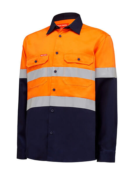 Hard-Yakka-Hi-Vis-Two-Tone-Cotton-Drill-Shirt