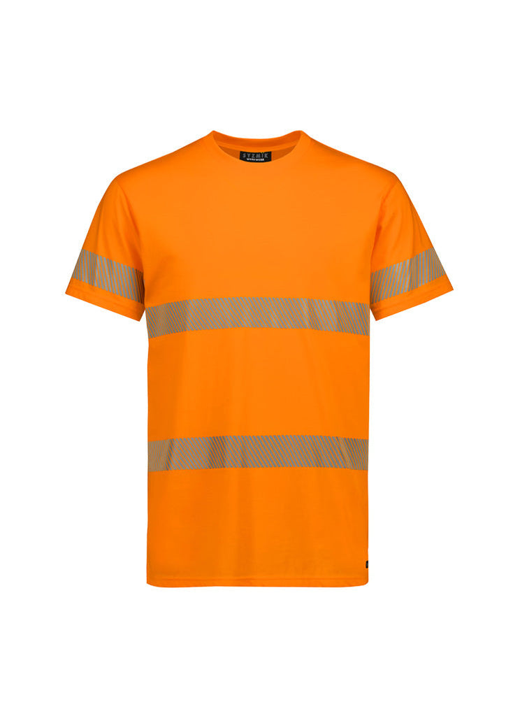 Syzmik Mens Hi Vis Segmented Tape Cotton Tee Shirt (ZH510 )