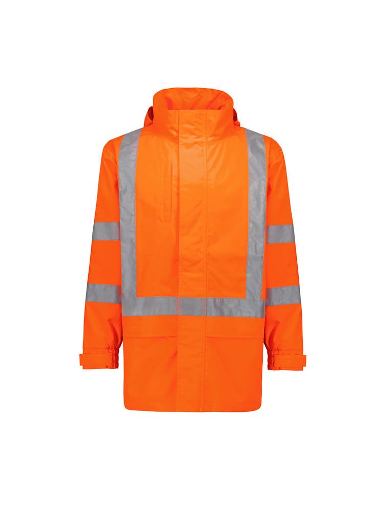 Syzmik Mens Hi Vis X Back Ultralite Waterproof Jacket (ZJ657)