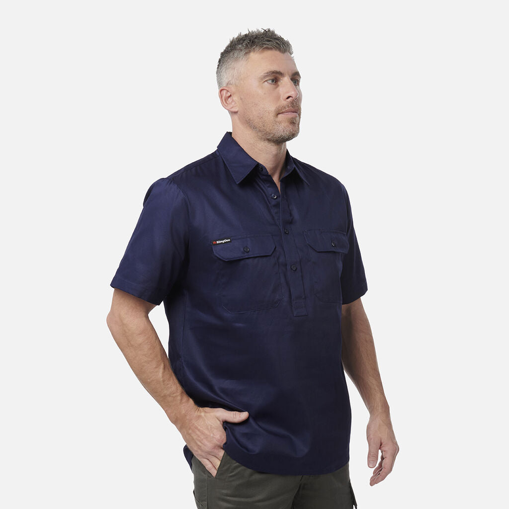 King Gee Originals Short Sleeve Closed Front Cotton Drill Work Shirt (K04060)