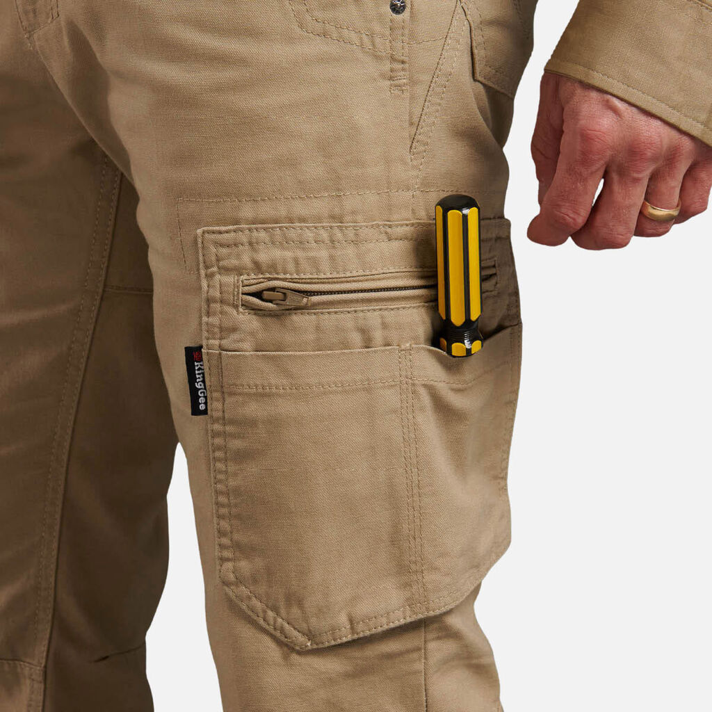 King Gee Tradies Canvas Cargo Work Pants (K13280)