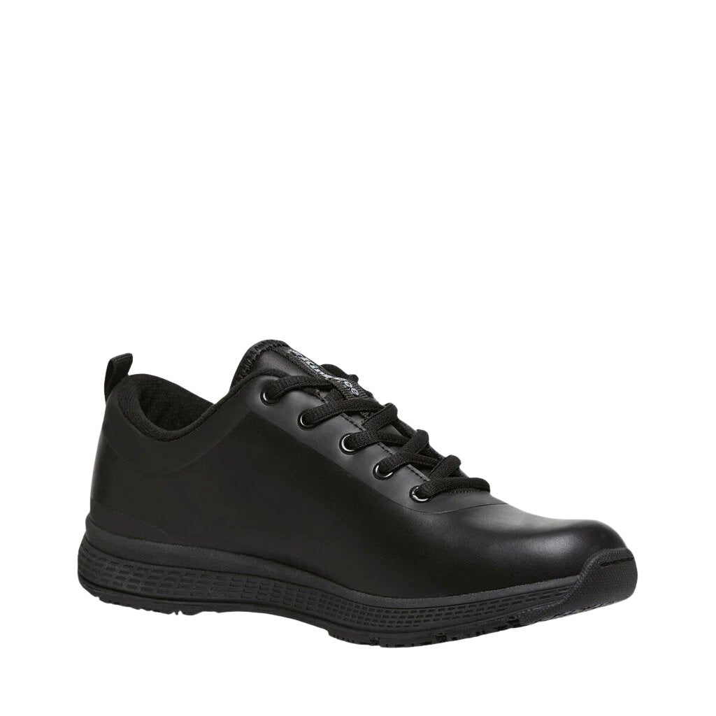 King Gee Women's Superlite Leather Lace-Up Work Shoes - Black (K22300)