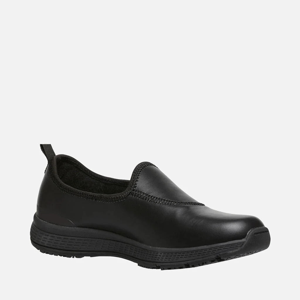 King Gee Women's Superlite Leather Slip-On Work Shoes -Black (K22340)