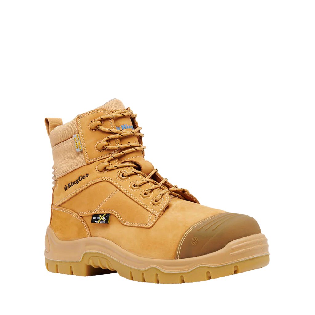 King Gee Phoenix Metguard Composite Toe Safety Work Boots 6" - Wheat (K27872)