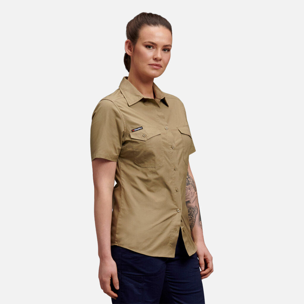 King Gee Women's Workcool 2 Lightweight Short Sleeve Work Shirt (K44205)