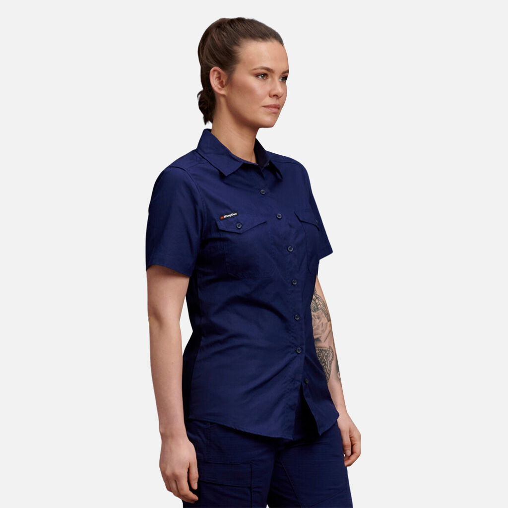 King Gee Women's Workcool 2 Lightweight Short Sleeve Work Shirt (K44205)