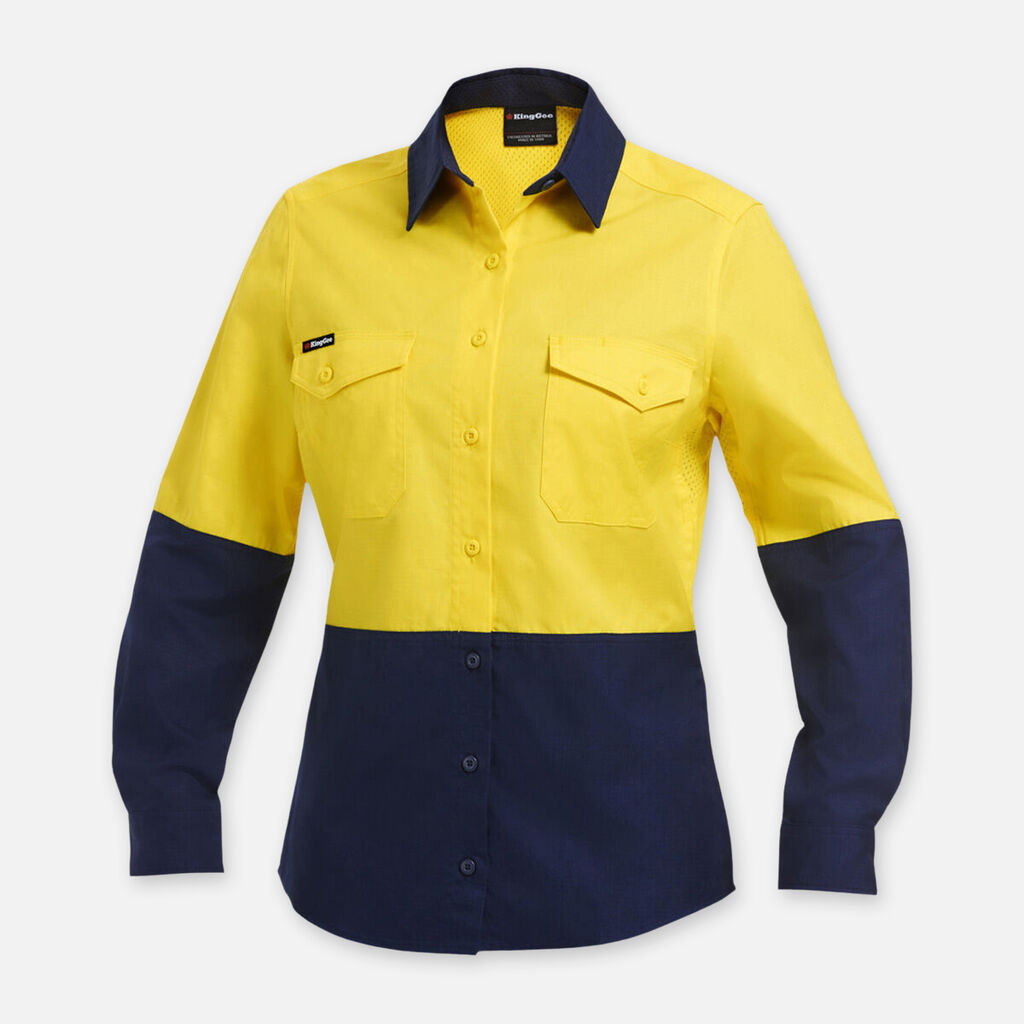 King Gee Women's Workcool 2 Hi-Vis Lightweight Work Shirt (K44543)