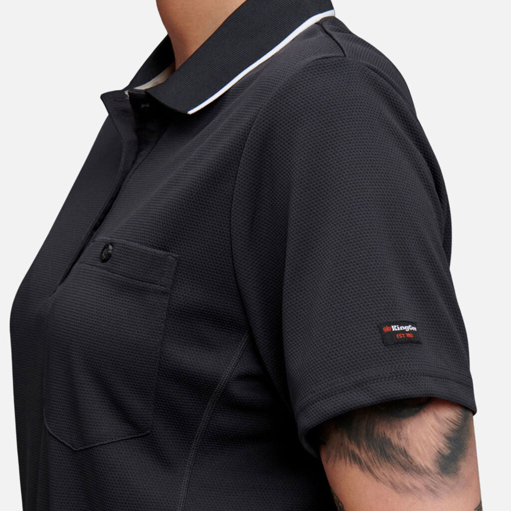 King Gee Women's Workcool Hyperfreeze Short Sleeve Polo Shirt (K44740)