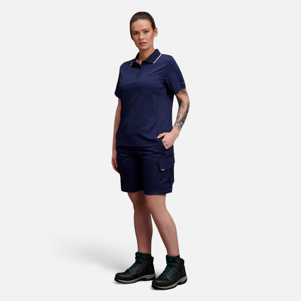 King Gee Women's Workcool Hyperfreeze Short Sleeve Polo Shirt (K44740)