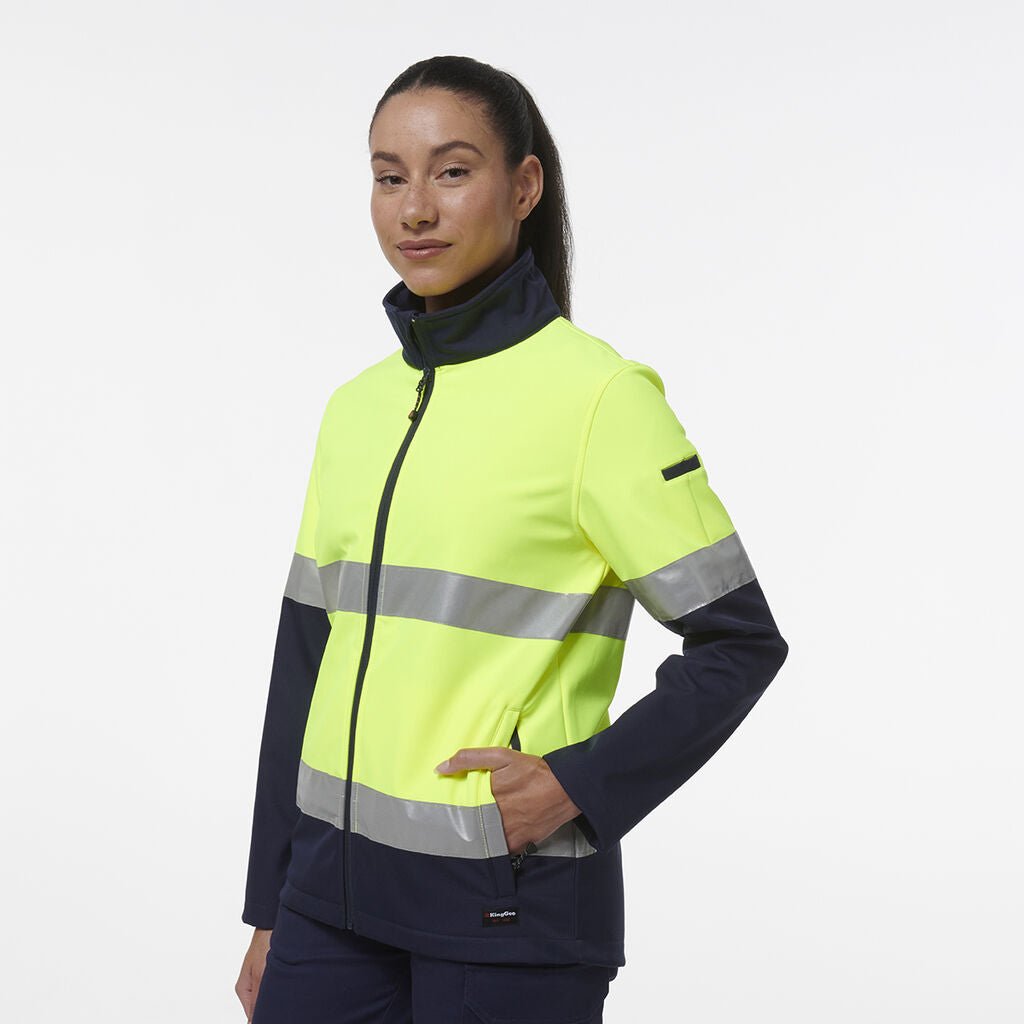 King Gee Women's Reflective Spliced Soft Shell Jacket (K45006)