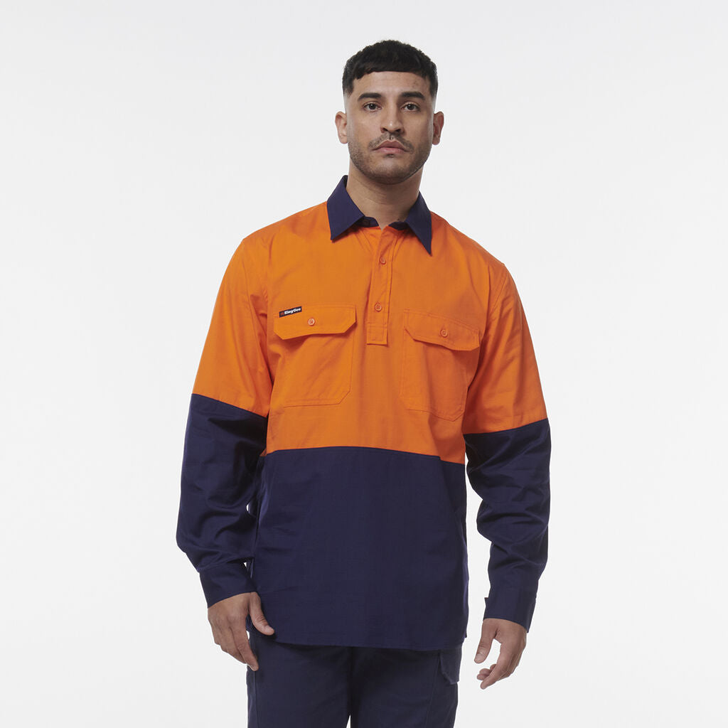 King Gee Workcool  Vented Closed Front Spliced Shirt (K54011)